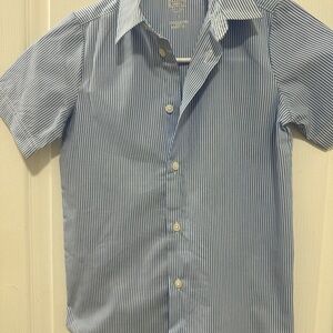 Wonder Nation Boys Light Blue Pinstripe Shirt